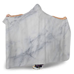 Smoke Grey Marble Print Hooded Blanket