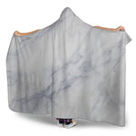 Smoke Grey Marble Print Hooded Blanket