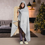 Smoke Grey Marble Print Hooded Blanket