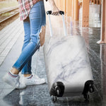Smoke Grey Marble Print Luggage Cover GearFrost
