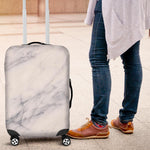 Smoke Grey Marble Print Luggage Cover GearFrost