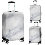 Smoke Grey Marble Print Luggage Cover GearFrost