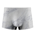 Smoke Grey Marble Print Men's Boxer Briefs