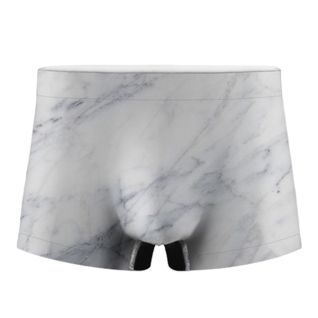 Smoke Grey Marble Print Men's Boxer Briefs