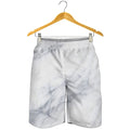 Smoke Grey Marble Print Men's Shorts