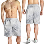 Smoke Grey Marble Print Men's Shorts