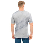 Smoke Grey Marble Print Men's T-Shirt