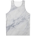 Smoke Grey Marble Print Men's Tank Top