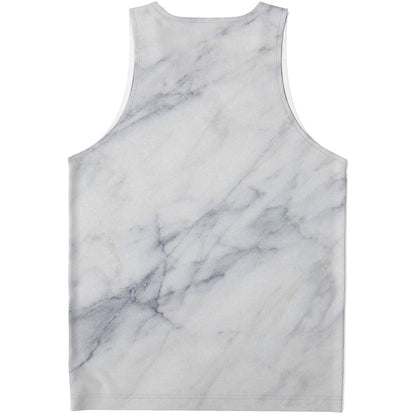 Smoke Grey Marble Print Men's Tank Top