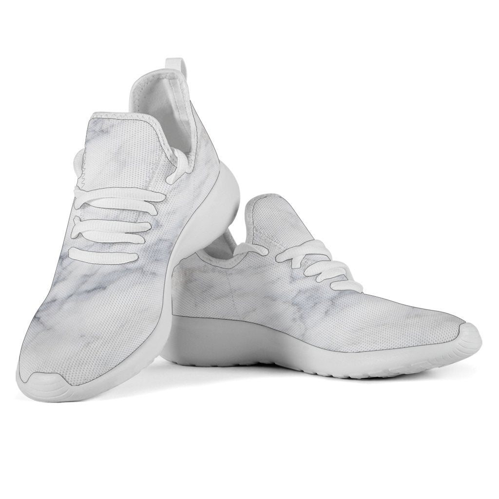 Smoke Grey Marble Print Mesh Knit Shoes GearFrost