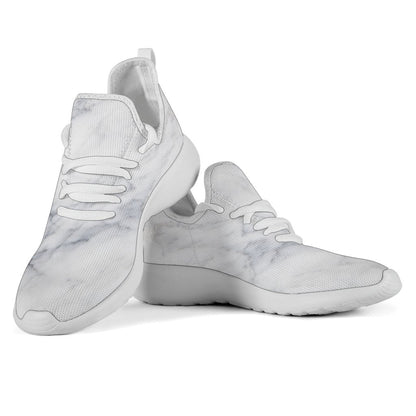 Smoke Grey Marble Print Mesh Knit Shoes GearFrost