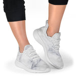 Smoke Grey Marble Print Mesh Knit Shoes GearFrost