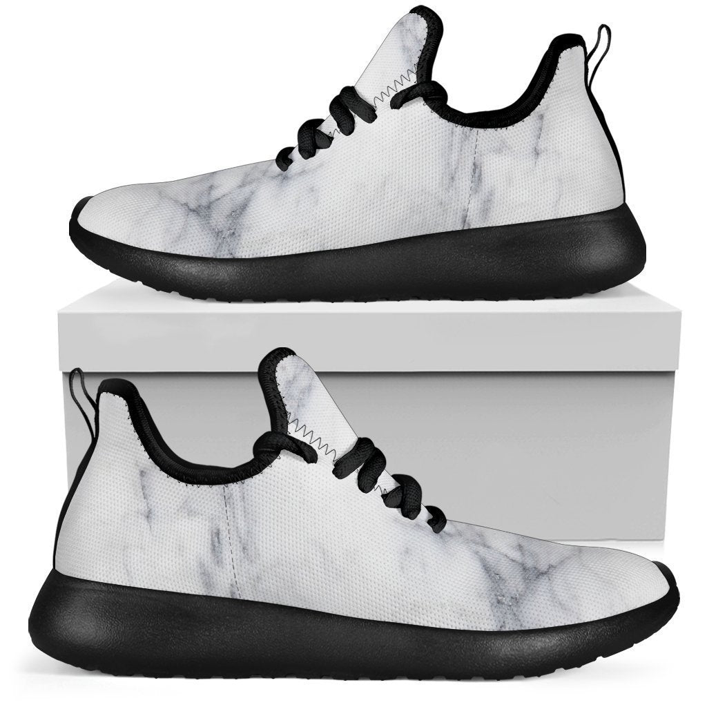 Smoke Grey Marble Print Mesh Knit Shoes GearFrost