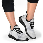 Smoke Grey Marble Print Mesh Knit Shoes GearFrost