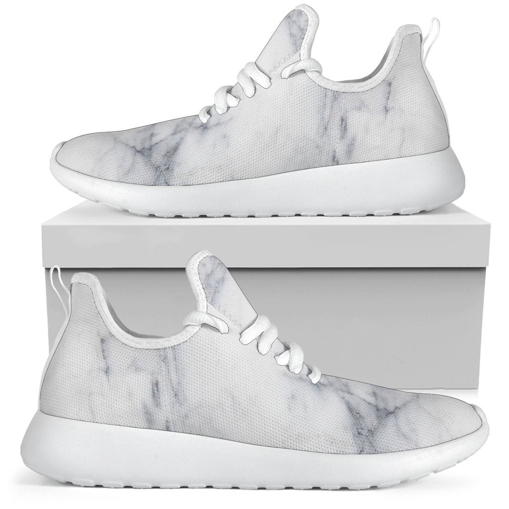 Smoke Grey Marble Print Mesh Knit Shoes GearFrost