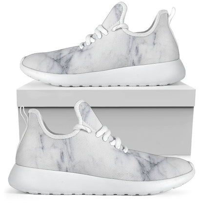 Smoke Grey Marble Print Mesh Knit Shoes GearFrost
