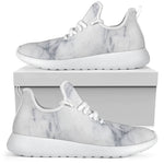 Smoke Grey Marble Print Mesh Knit Shoes GearFrost