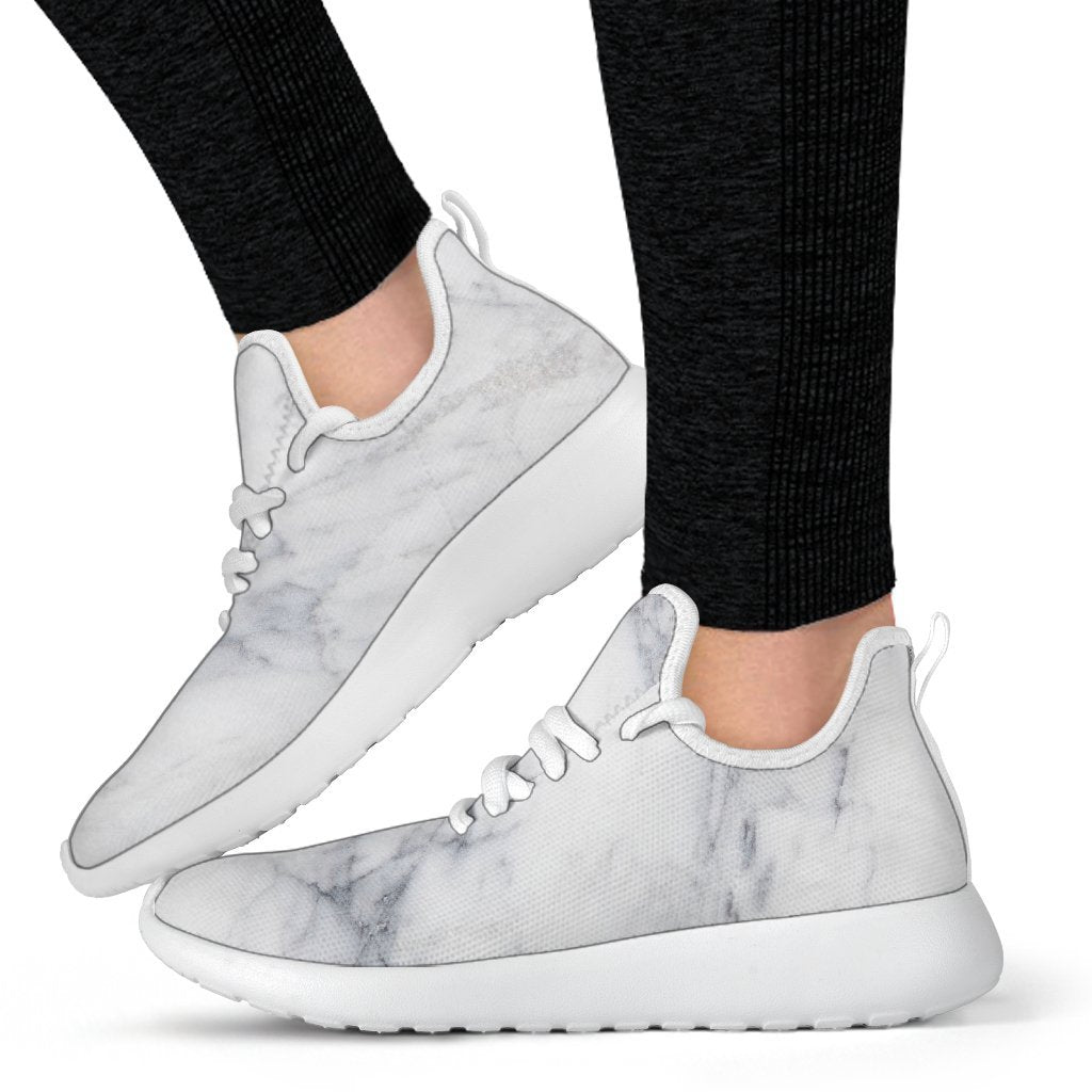Smoke Grey Marble Print Mesh Knit Shoes GearFrost