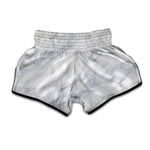 Smoke Grey Marble Print Muay Thai Boxing Shorts
