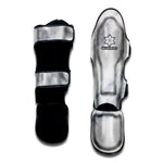 Smoke Grey Marble Print Muay Thai Shin Guard