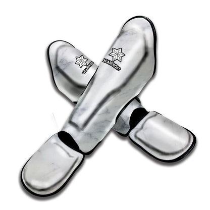 Smoke Grey Marble Print Muay Thai Shin Guard