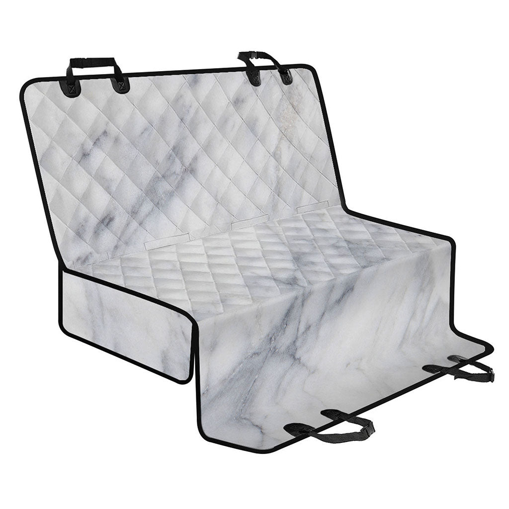 Smoke Grey Marble Print Pet Car Back Seat Cover
