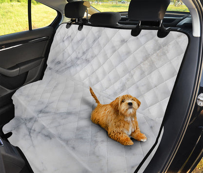 Smoke Grey Marble Print Pet Car Back Seat Cover