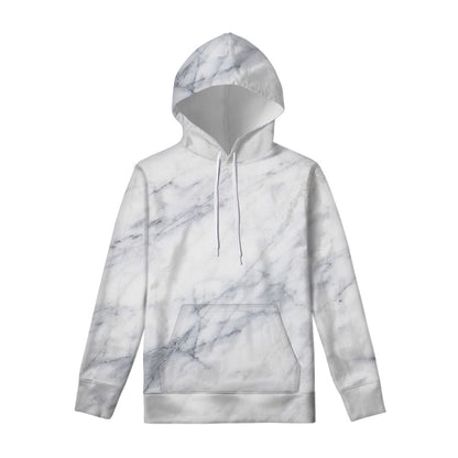 Smoke Grey Marble Print Pullover Hoodie