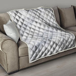 Smoke Grey Marble Print Quilt