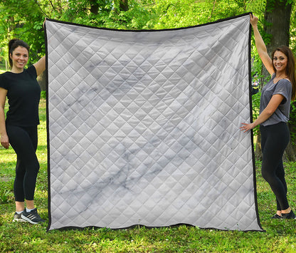 Smoke Grey Marble Print Quilt