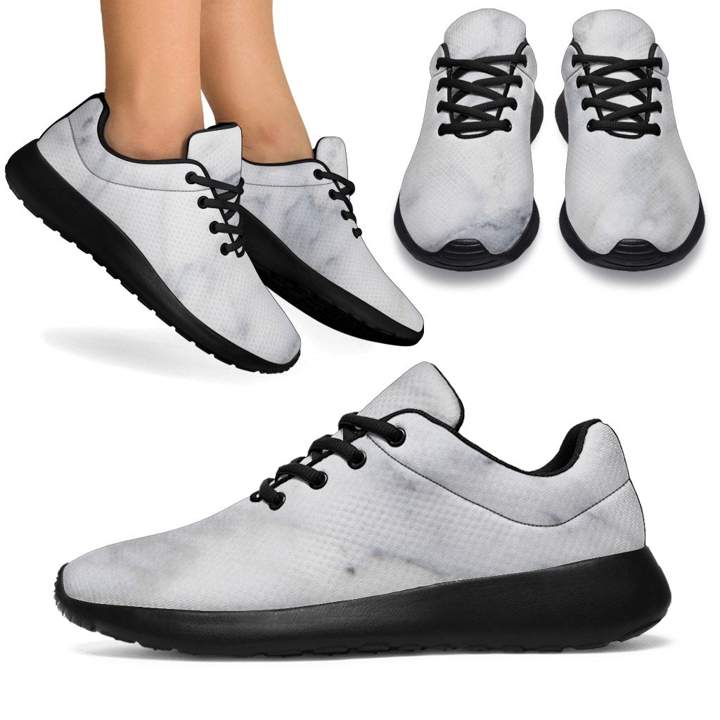 Smoke Grey Marble Print Sport Shoes GearFrost