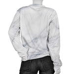 Smoke Grey Marble Print Women's Crewneck Sweatshirt GearFrost