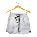 Smoke Grey Marble Print Women's Shorts