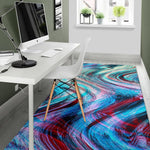 Smoke Psychedelic Trippy Print Area Rug GearFrost