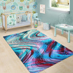 Smoke Psychedelic Trippy Print Area Rug GearFrost