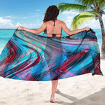Smoke Psychedelic Trippy Print Beach Sarong Wrap