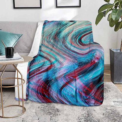 Smoke Psychedelic Trippy Print Blanket