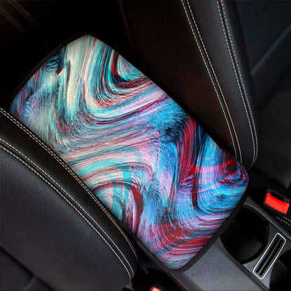 Smoke Psychedelic Trippy Print Car Center Console Cover