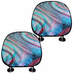 Smoke Psychedelic Trippy Print Car Headrest Covers
