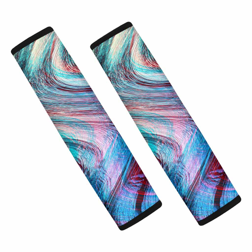 Smoke Psychedelic Trippy Print Car Seat Belt Covers
