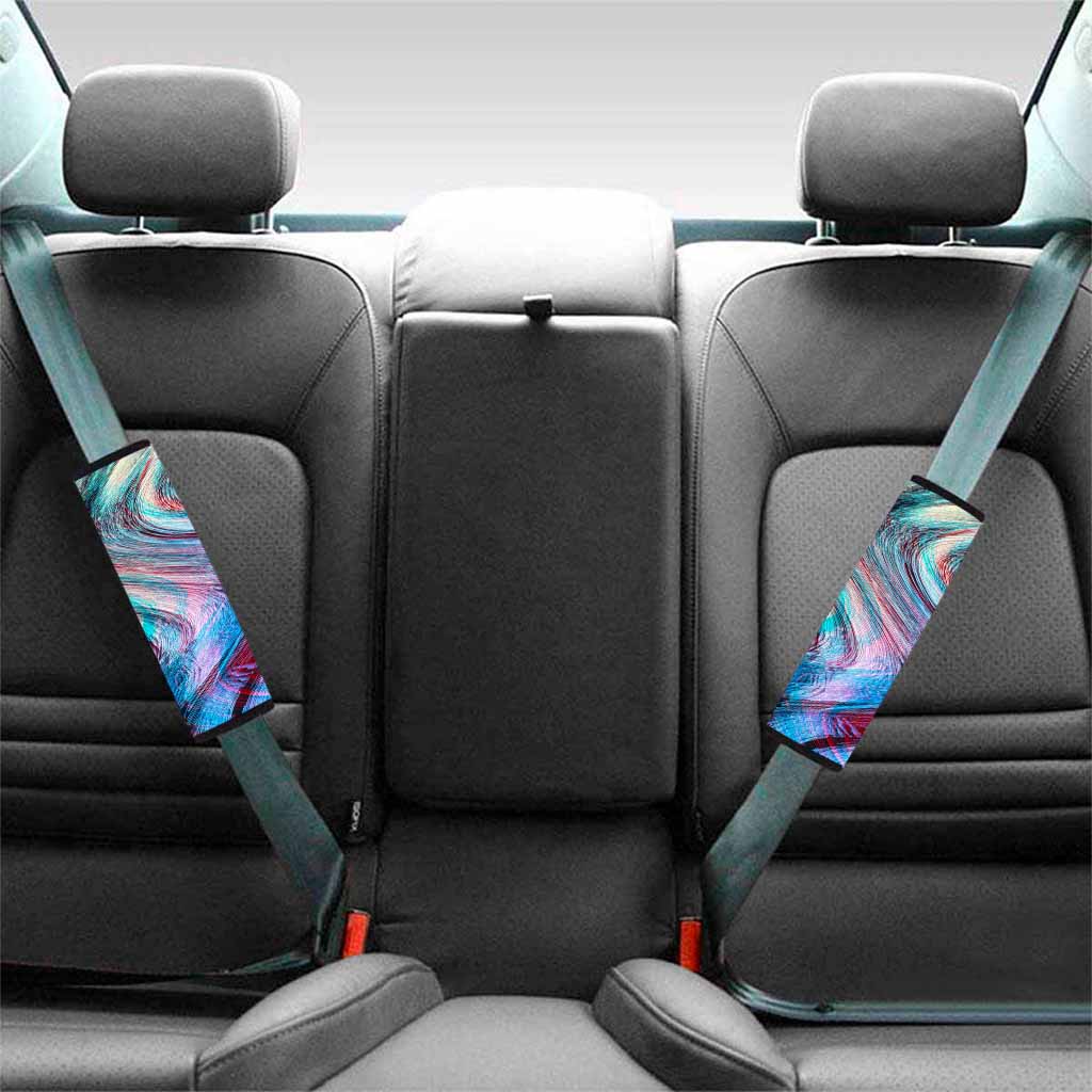 Smoke Psychedelic Trippy Print Car Seat Belt Covers