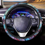 Smoke Psychedelic Trippy Print Car Steering Wheel Cover