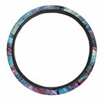 Smoke Psychedelic Trippy Print Car Steering Wheel Cover