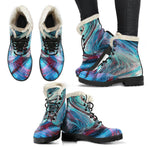 Smoke Psychedelic Trippy Print Comfy Boots GearFrost