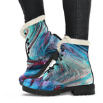 Smoke Psychedelic Trippy Print Comfy Boots GearFrost
