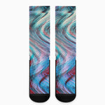 Smoke Psychedelic Trippy Print Crew Socks