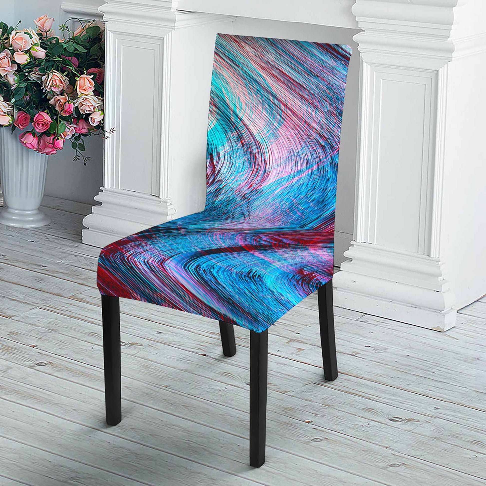 Smoke Psychedelic Trippy Print Dining Chair Slipcover