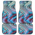 Smoke Psychedelic Trippy Print Front and Back Car Floor Mats