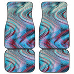 Smoke Psychedelic Trippy Print Front and Back Car Floor Mats