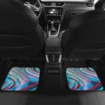 Smoke Psychedelic Trippy Print Front and Back Car Floor Mats